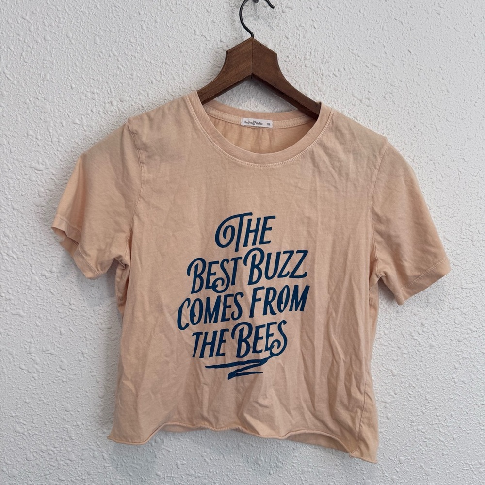 Bee and the fox best buzz comes from the bees nude cropped t shirt